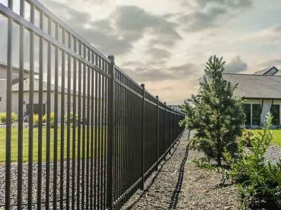 Steel Fence Boundary Line Installation
