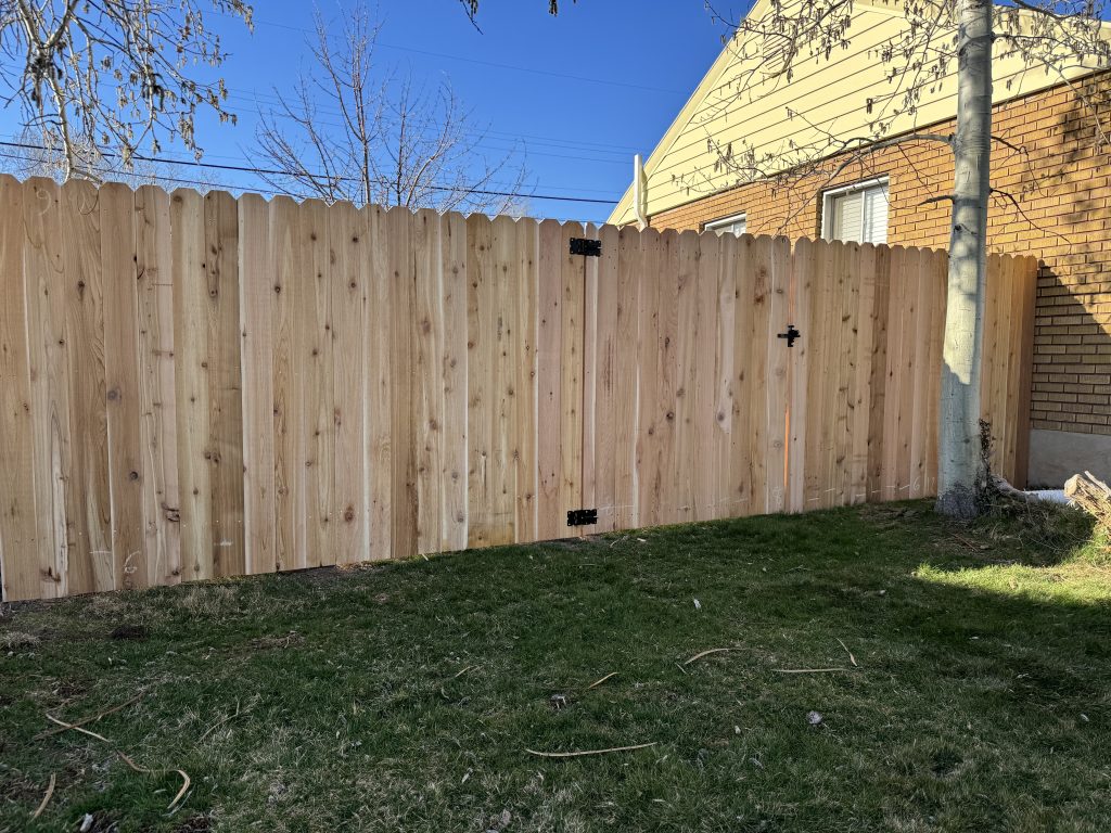 Cedar fence installed in Millcreek, UT
