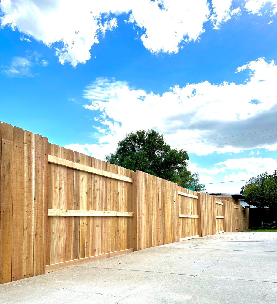 Cedar fencing installation in South Jordan, UT