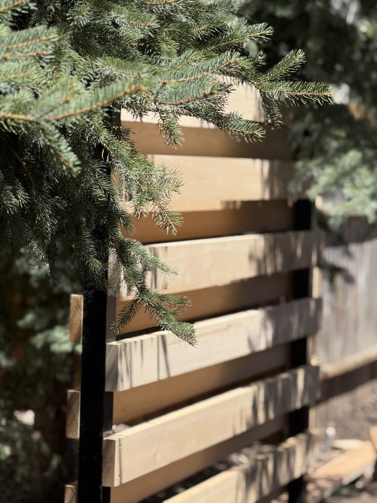 A specialty project – mixed material horizontal fence installed in Park City, UT